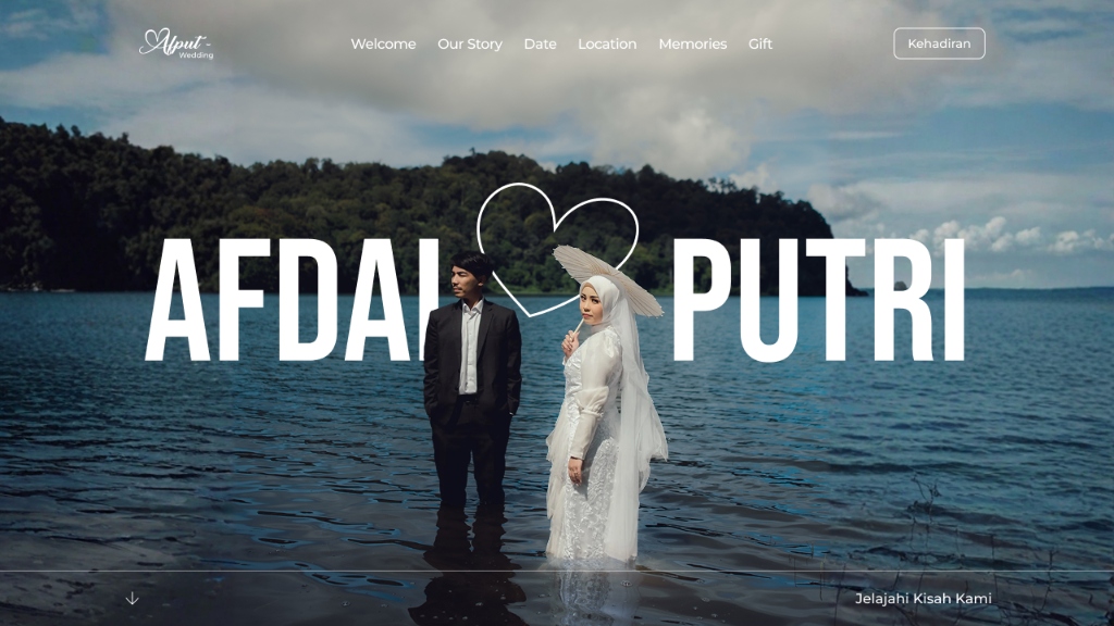 Afdal & Putri Website Undangan Desktop Preview